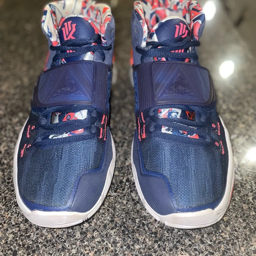 Nike Kyrie 6 ‘USA’ Navy Laser Crimson BQ4630-402 Mens Size 8 VNDS Balled Once - Picture 3 of 7